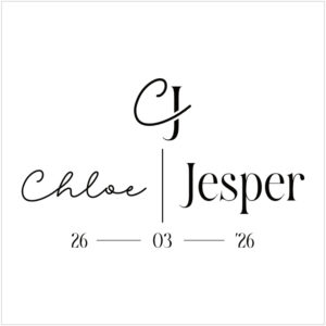 Initialen Logo - Chloe en Jesper