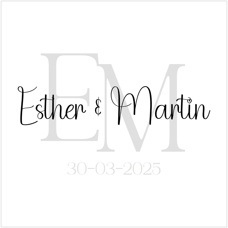 Initialen Logo - Esther en Martin