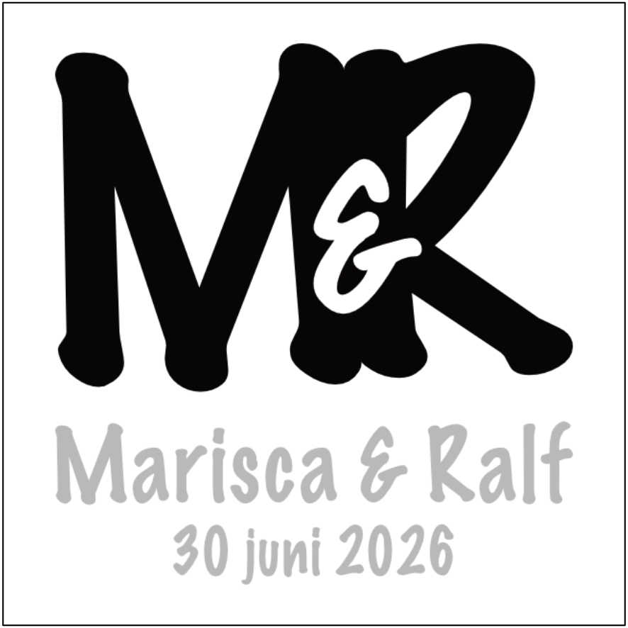 Initialen Logo - Marisca en Ralf