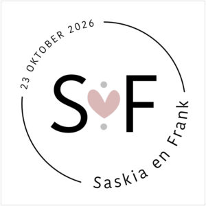 Initialen Logo - Saskia en Frank