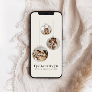 WhatsApp Kerstkaart - Kerstballen met Foto's