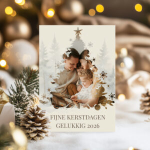 Kerstkaart - Foto in Kerstboom