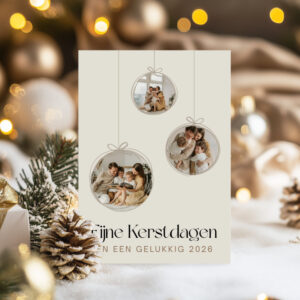 Kerstkaart - Kerstballen met Foto's